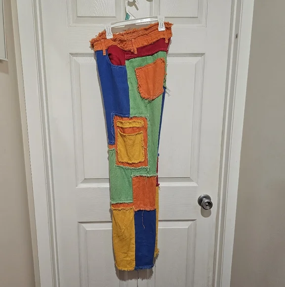Colorful Patchwork Jeans - Picture 4 of 5